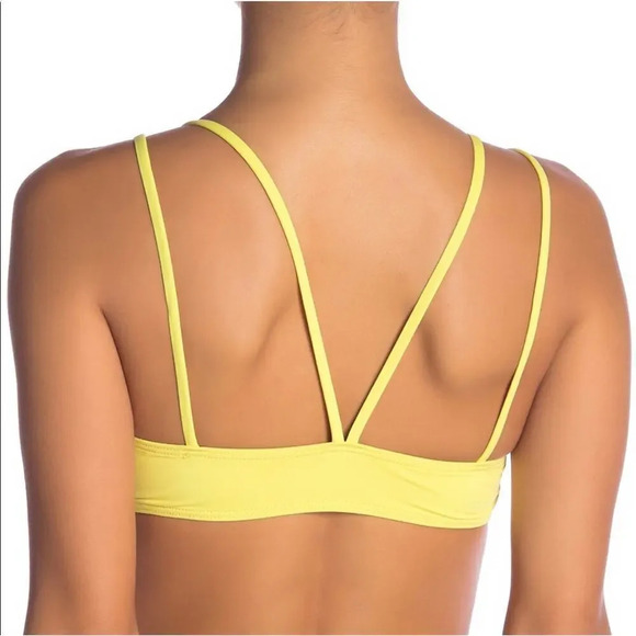 NEW VYB Women’s Size Large Yellow Crossback Bikini Top - Picture 2 of 5